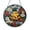 Stained Glass 5.9 Inch, variant on Beehive Window Hanging, Faux Glass Inspired Bloom and Honeycomb Accent for Home Decor