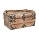 thumbnail image 1 of Cofre del tesoro de madera de estilo vintage, organizador de joyas portátil multiusos de madera. Color de madera, 1 of 9