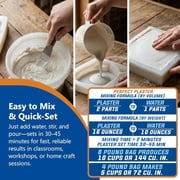 Perfect Plaster for Pottery and Ceramic Slip Casting Molds, Water-Based Powder Material for DIY Mold Making, Clay Reclaim Slabs, Sculptures and Crafts, Fast-Curing - 4 lb Bag