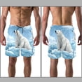 thumbnail image 3 of luoweisi Men's Beach Shorts Quick Dry Swim Trunks with Mesh Lining Polar Bear L, 3 of 5