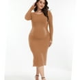 thumbnail image 3 of Bearsland Women's Long Sleeve Ribbed Knit Side Slit Maternity Dress Casual Ruched Bodycon Sweater Dress Pregnancy Clothes, 3 of 7