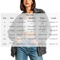 thumbnail image 3 of Atogsazn Women's Oversized Lapel Full Zip Suede Look Jacket Casual Long Sleeve Coat Fall Winter Tops Outerwear Gray L Fashion, 3 of 9