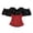 Red, variant on Women's Lace Waist Shaping Bodice Ruched Shoulder Strapless Design for Party and formal Wear