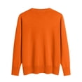 thumbnail image 4 of Tianiyouqing Women's 100% Pure Merino Wool Long Sleeve V-Neck Sweater - Soft, Warm, and Stylish Winter Knit Pullover Orange XL, 4 of 4