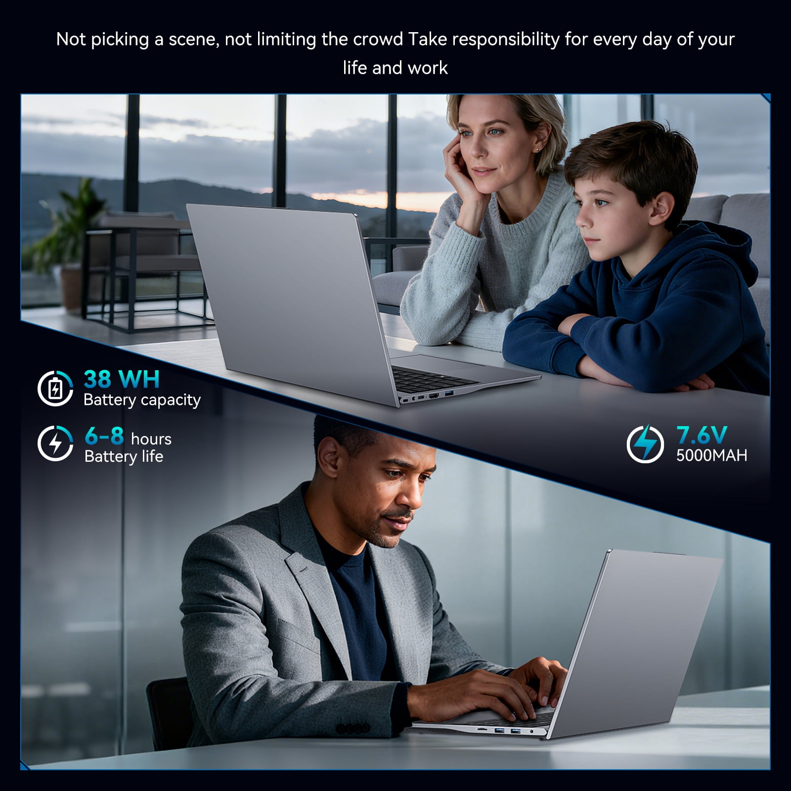 15.6" Laptop,16GB RAM 512GB SSD,Windows 11 Pro,Intel Core i3(Up to 3.4GHz),NoteBook Computer,1920 x 1080 FHD 16:9 Display,For Student