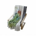 thumbnail image 4 of Watercolor Soft Flannel Fleece Throw Blanket, Floral Jungle Foliage Summer Design Butterfly Dragonfly Herbs Fresh Leafage, Cozy Plush for Indoor and Outdoor Use, 50" x 60", Multicolor, by Ambesonne, 4 of 6