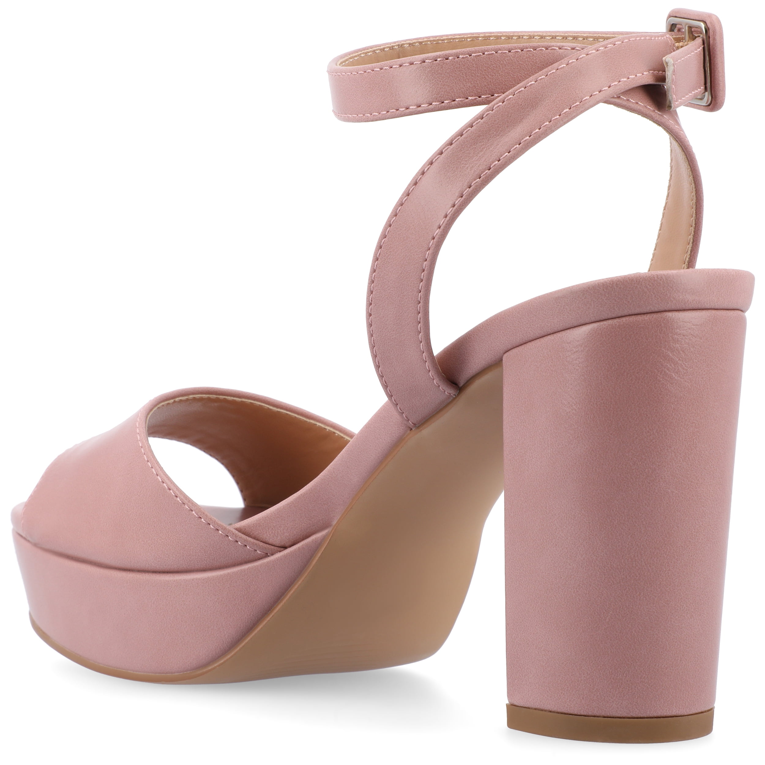 Journee Womens Nairri Vegan Leather Platform Heel Dress Sandals, Widths Available