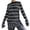 Black, variant on Arlun Long Sleeve Crewneck Striped Print Tops Womens Soft Comfortable Baggy Pullovers Lightweight Vintage Streetwear T-Shirts 2026 Fashion Loose Workout Tee White S