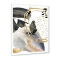 thumbnail image 2 of Designart 'Pastel Abstract With Black Blue Beige and Gold Spots' Modern Framed Art Print, 2 of 4