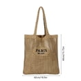 thumbnail image 3 of Floleo Woven Hollow Out Beach Bag, Khaki Mesh Shoulder Tote Bag for Women, Lightweight Breathable Beach Purse with Large Capacity for Summer Travel, Pool, Grocery, 3 of 6