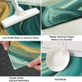 thumbnail image 3 of Teal Marble Gold Wave Pattern Kitchen Rug Mat,Kitchen Runner Rugs Non Skid Washable,Decorative Kitchen Floor Mats for Kitchen,Sink,Laundry,17"X47", 3 of 5