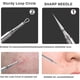thumbnail image 2 of Extracción profesional de Milia facial y extractor de puntos blancos y lanceta - Herramienta para espinillas de aguja afilada y bucle circular de doble extremo - 2 en 1 Puntos negros y manchas, 2 of 5