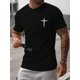 thumbnail image 1 of Men'S Classic Crew Neck T-Shirt - Breathable Knit Fabric, Slight Stretch, Regular Fit, 95% Polyester 5% Elastane, 180gsm, Patterned Design, Everyday Essential Tee For Adult, Men, Women, Teen, Teenage, 1 of 6