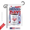 thumbnail image 2 of Breeze Decor BD-FD-G-115135-IP-BO-D-US18-BD 13 x 18.5 in. Happy Best Dad Day Summer Fathers Impressions Decorative Vertical Double Sided Garden Flag, 2 of 4