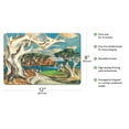 thumbnail image 2 of Monterey Peninsula California - United Air Lines - Vintage Airline Travel Poster by Millard Sheets c.1951 - 8 x 12 inch Vintage Metal Tin Sign, 2 of 4