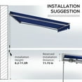thumbnail image 4 of Outsunny 13' x 10' Electric Awning, Patio Retractable Awning with LED Lights and Remote Controller, Blue, 4 of 10