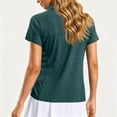 thumbnail image 7 of Polo Shirts for Women Summer Collared V Neck Short Sleeve Shirts Dressy Casual Lightweight Plain Golf Shirt, S, 7 of 7