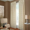 thumbnail image 1 of Designer's Select Claudia Geo Back Tab Window Curtain Panel 95" White/Sand, 1 of 6