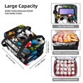 thumbnail image 3 of Football Double Layered Insulated Lunch Bag with Two Compartments, Large Capacity, Refrigeration Function, and Hand-Carrying - 7.1x11.4x16.1 Inches, 3 of 6