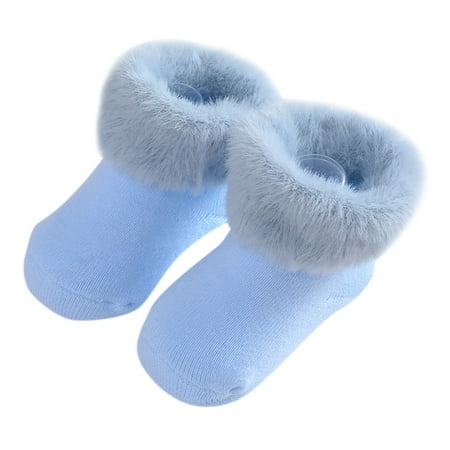

ZMHEGW Baby Sock for Winter Warm Socks Toddlers Boys Girls Children Socks Princess Socks Floor Socks 1-Pack 0-3Y