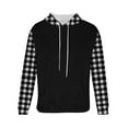 thumbnail image 5 of M-4X Mens Big & Tall Hoodies & Sweatshirts with Pocket Plus Size Fleece Lined Hoodie Pullover Long Sleeve Plaid Printed Thermal Warm Sweatshirt, 5 of 5