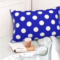 thumbnail image 4 of Kdxio Cotton Pillow Cases 14"x20" Pillowcases,Soft and Breathable Bedroom Pillow Cases-Blue And White Polka Dot-No Pillow Core, 4 of 5