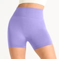 thumbnail image 5 of Stichou Womens Yoga Shorts Seamless Scrunch Workout Shorts High Waisted Comfy Running Gym Yoga Workout Light Purple S, 5 of 5