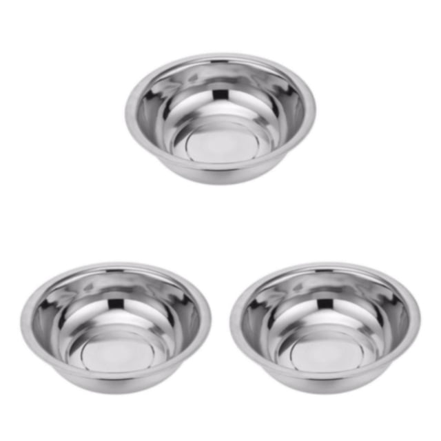 kurtrusly Stainless Steel Griddle For Cooking And Grilling Sturdy Easy To Clean Wide Application In Kitchen Stainless Steel Bowl basin 40cm 3Set