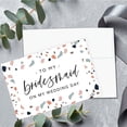 thumbnail image 3 of Koyal Wholesale Wedding Day Gift Cards Set with Envelopes Set of 8 Terrazzo To My Bridesmaid On My Wedding Day Cards, 3 of 5