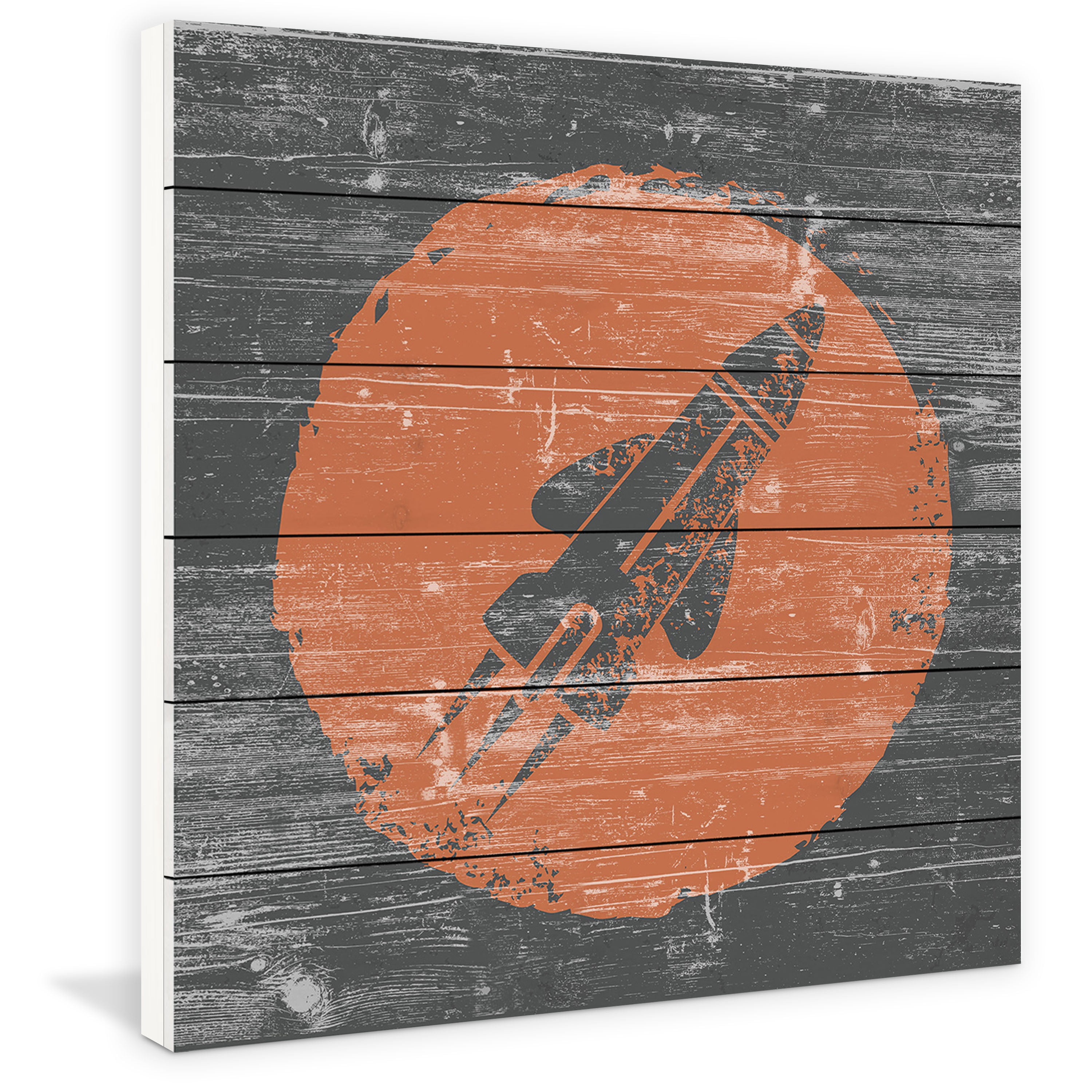 Marmont Hill - "Soaring Rocket" Painting Print on White Wood