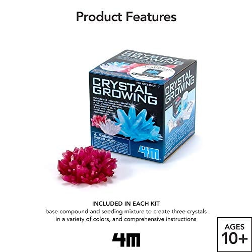 Crystal Growing Science Kit - Easy DIY STEM Toys Lab Experiment Experimens, A Great Educati 4M 4M