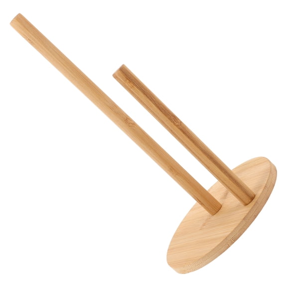 MIPCASE 1Pack Reusable Paper Towel Holder Kitchen Paper Holder Stand Wood Khaki for Countertop Use