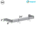 thumbnail image 3 of 24 in. Wall-Mounted Stainless Steel Single-Line Pot Rack, 3 of 6