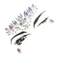 thumbnail image 2 of Vogacara Ojo cara gemas Bling pegatinas de diamantes de imitación geométrico frente cristal joyería DIY mujeres disfraz Festival maquillaje Tratamientos faciales Blanco, 2 of 6
