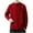 Red, variant on Long Sleeve Sweaters for Men Crew Neck Cable Knit Textured Pullover Sweaters Stylish Casual Loose Fit Trend Sweaters Coffee