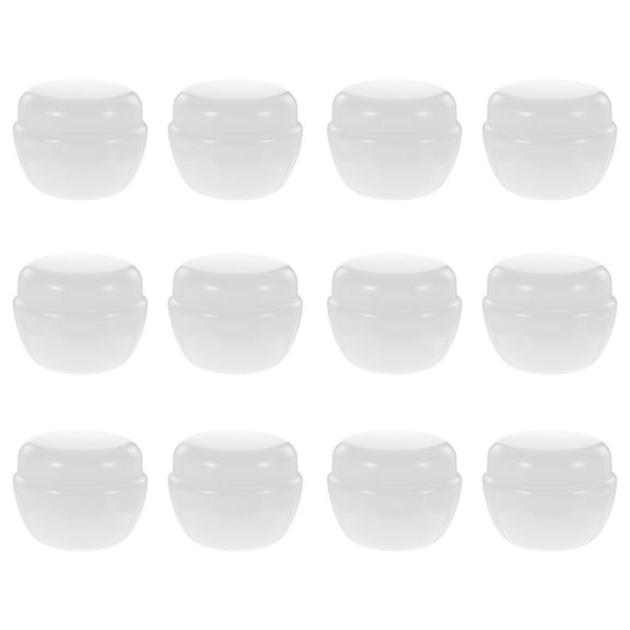 MRLESS 12Pcs 30g Plastic Small Containers with Lids for Cosmetics Lip Balm Tea Herbs