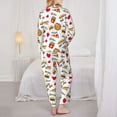 thumbnail image 6 of Goofa Fast Food Printed Women’s 2 Piece Pajama Set Super,Pajamas Women's Long Sleeve Sleepwear Soft Button Down Loungewear Pjs Lounge Set Nightwear-Medium, 6 of 9