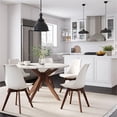 thumbnail image 7 of Pemberly Row Modern 50" Round Faux Marble Dining Table in Walnut, 7 of 7