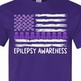 thumbnail image 4 of Inktastic Epilepsy Awareness Purple Ribbons and Flag T-Shirt, 4 of 5