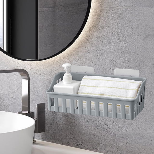 Estante De Ba O Sin Perforaciones, Cesta Colgante Para Ducha, Almacenamiento De Champ , Dise O Inoxidable F Cil Instalaci N, Aspecto Moderno, Ideal Para Ba O O Inodoro, Organiza Art Culos