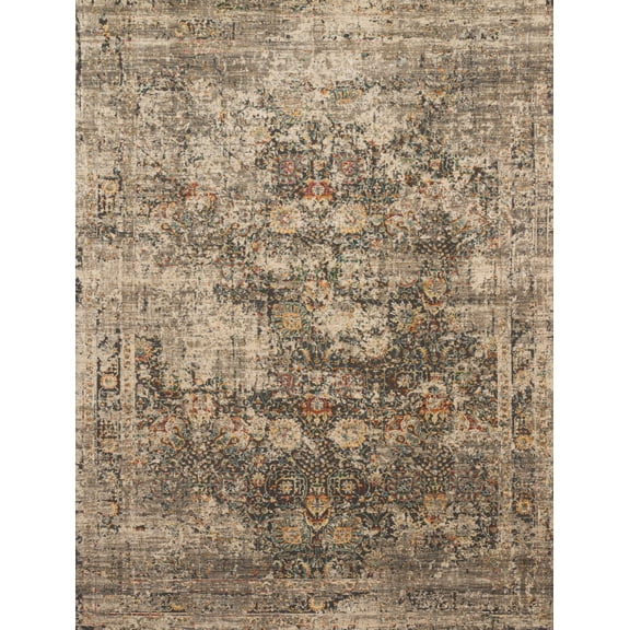 Loloi Javari Grey / Multi Power Loomed Accent Area Rug, 2'-6" x 4'-0"