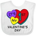 thumbnail image 3 of Inktastic 1st Valentine's Day Hearts Boys or Girls Baby Bib, 3 of 4