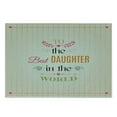 thumbnail image 3 of Daughter Cutting Board, Vertical Striped Background to the Best Daughter in the World Words Love Theme, Decorative Tempered Glass Cutting and Serving Board, Small Size, Multicolor, by Ambesonne, 3 of 5