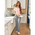 thumbnail image 6 of Avidlove Women's Pajama Set 2 Piece Short Sleeve Pj with Long Star Print Pants Sleepwear Soft Loungewear, 6 of 7
