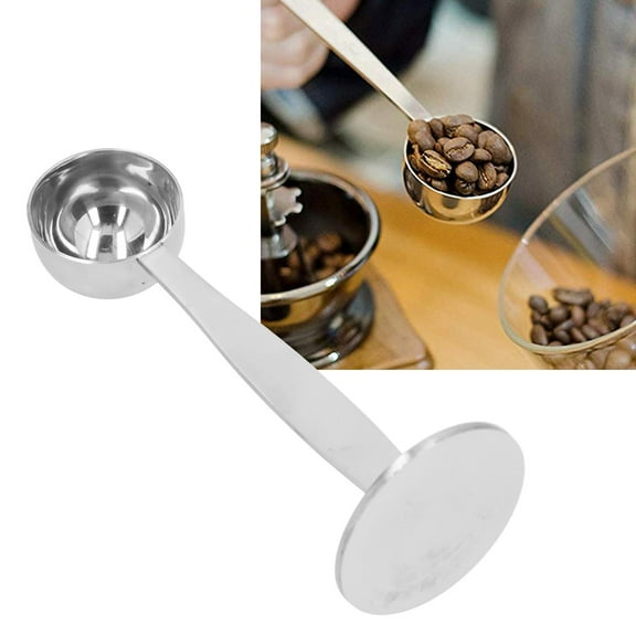 Stainless Steel Coffee Tamper Spoon Coffee Bean Scoop 2 In 1 Powder Spoon MF