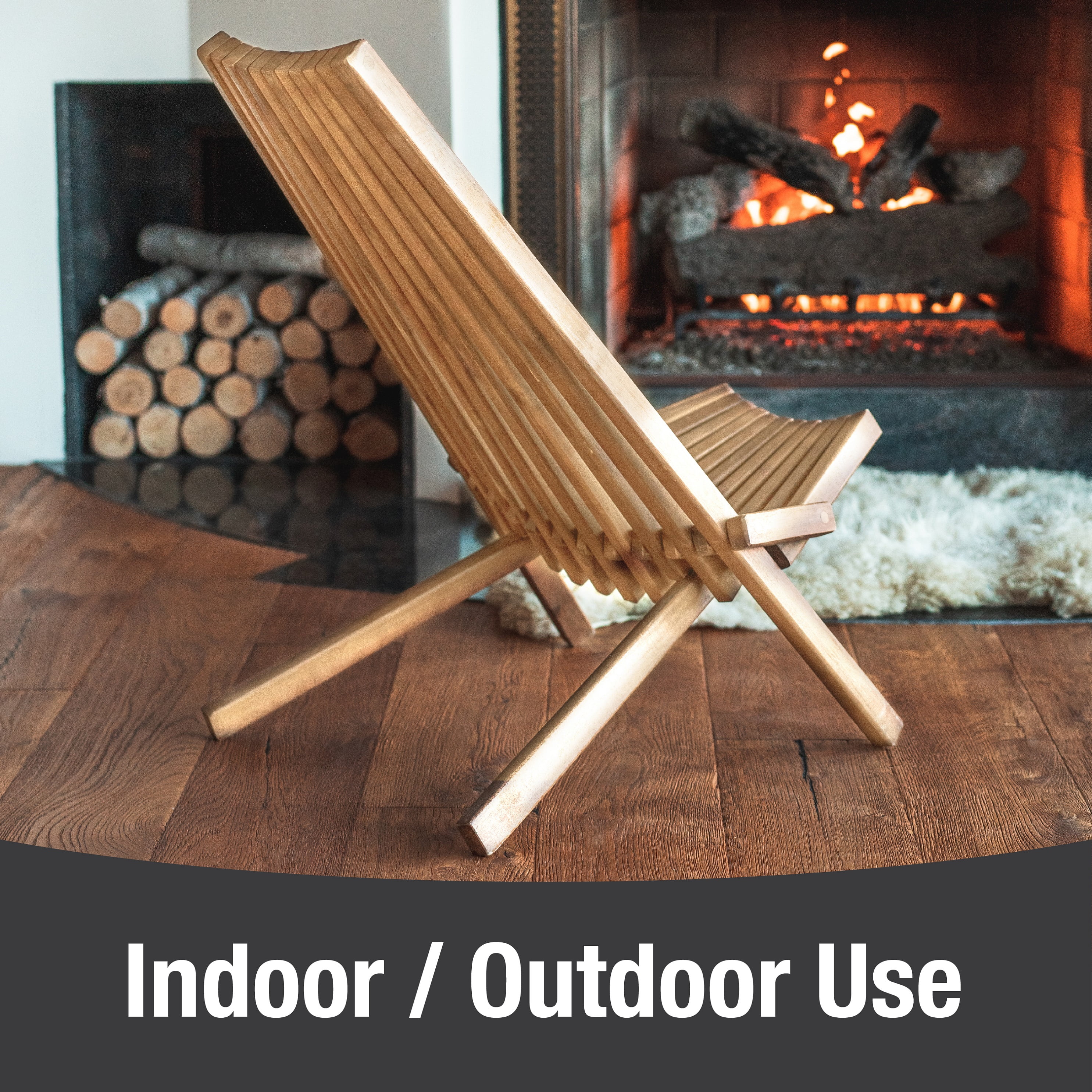 Clevermade tamarack low profile acacia wood lounge folding wooden outdoor chair new arrivals