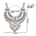 thumbnail image 2 of Cadena gruesa con flecos en forma de media luna estilo vintage de moneda de moda, 2 of 5