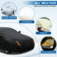 thumbnail image 2 of Custom Fit Ford Mustang 2005-2014 Car Cover, 6 Layers PEVA+Cotton 100% Waterproof All Weather Outdoor Sun Rain UV Dust Snow Protection Black, 2 of 12