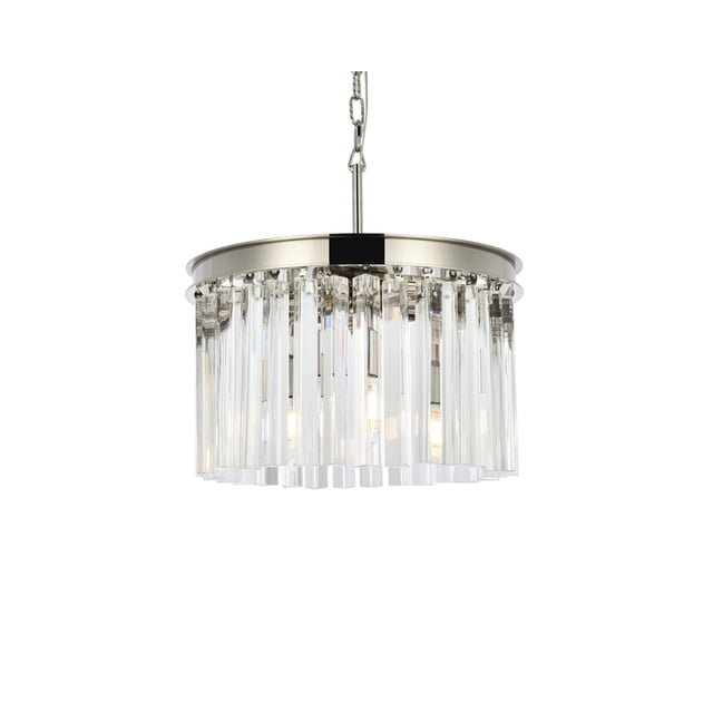 Elegant Lighting Sydney 16" 3 Light Royal Crystal Chandelier