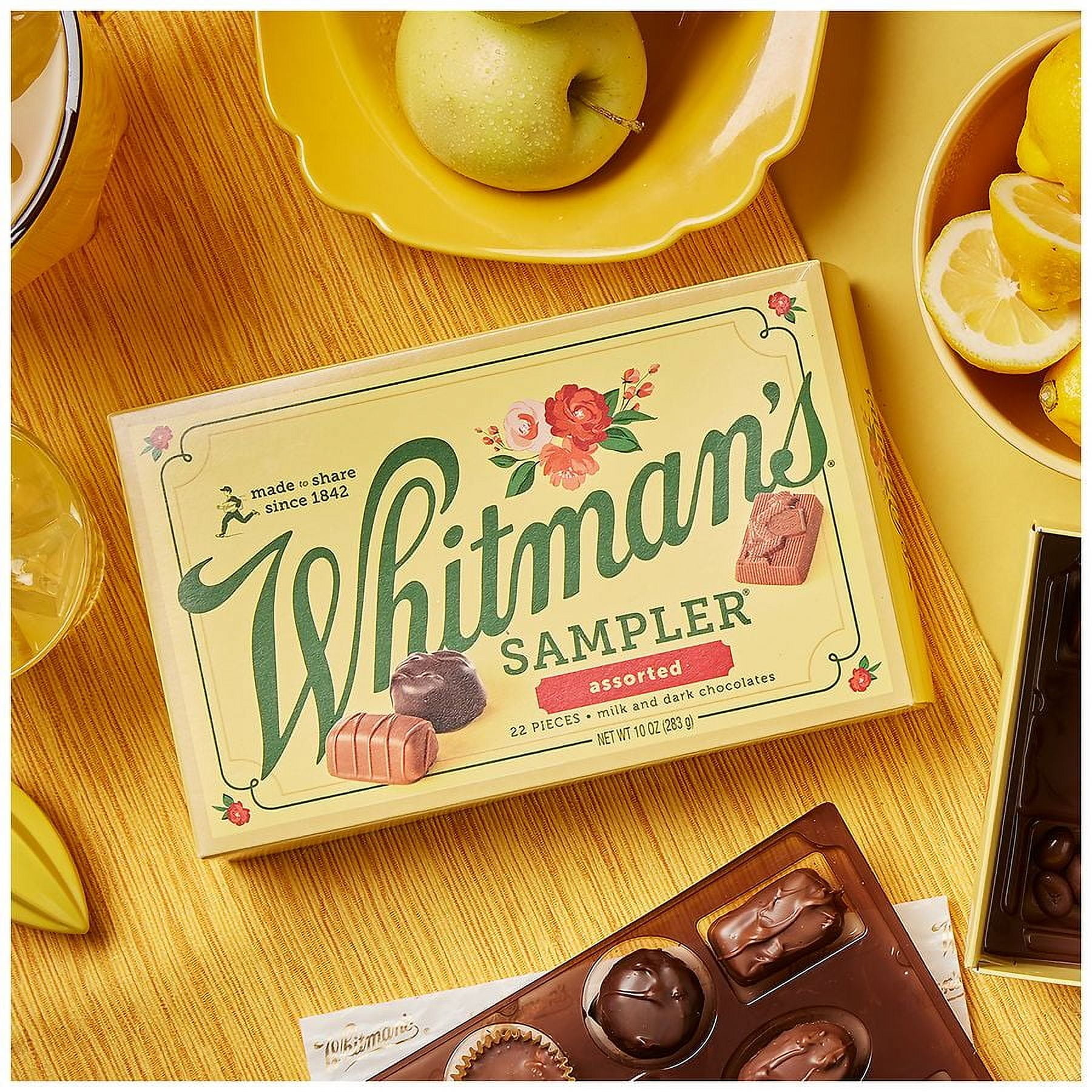 Whitman's Sampler Gift Box Assorted Milk & Dark Chocolate, 10.0 OZ Pack of 2